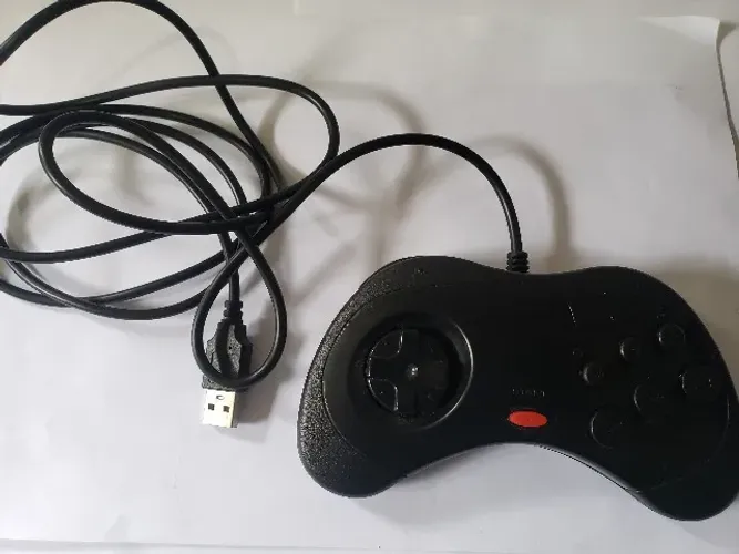 Controle Sega Saturno Preto Pc Usb