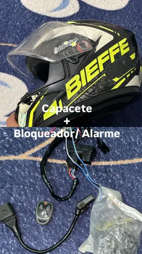 CAPACETE + ALARME + SENSOR + BLOQUEADOR