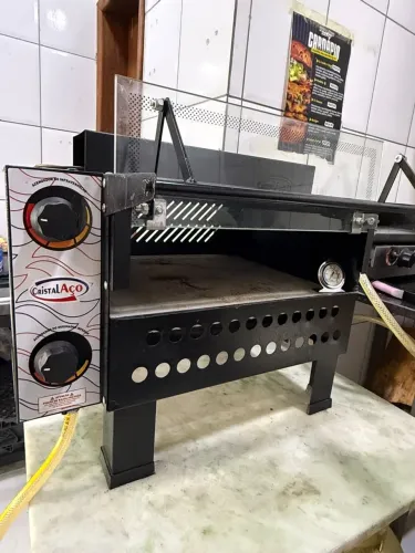 Forno CristalAço Com pedra refratária