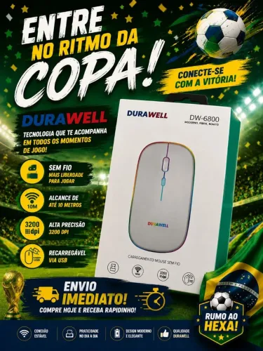 Mouse sem fio Durawell.