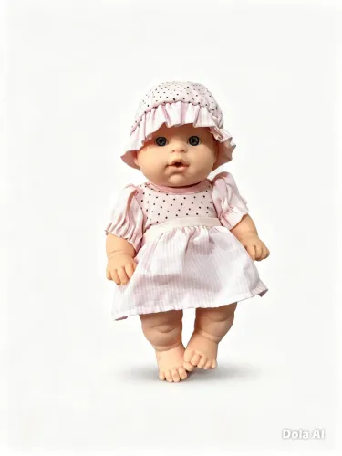 BONECA MINI BOLITA VESTIDO ROSA
