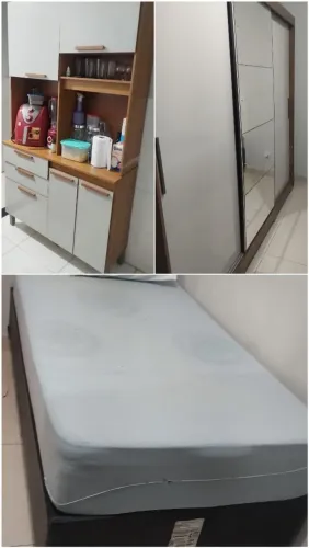 Cama guarda roupa e armário de cozinha