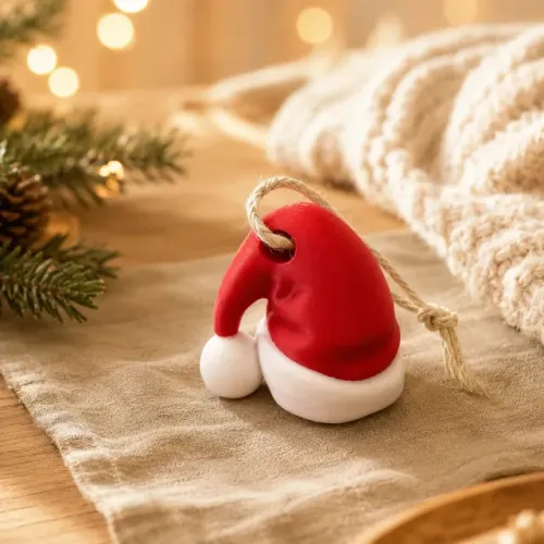 ENFEITE DE NATAL - CAPUZ DE PAPAI NOEL