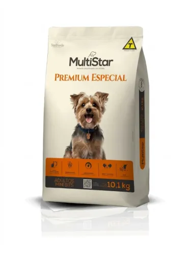 Ração Multi Star Adultos Mini Bits Premium Especial 10,1 kg