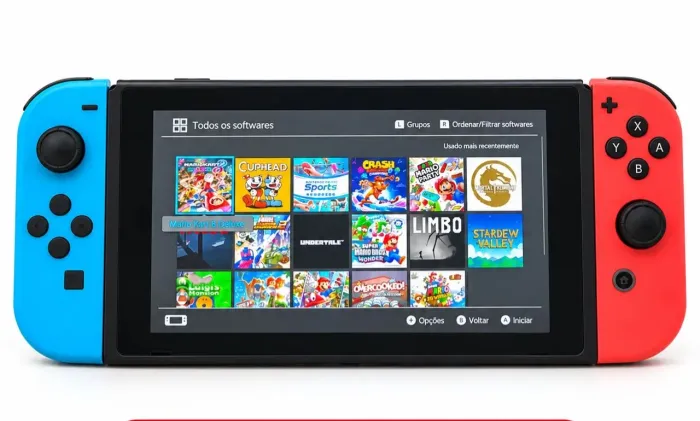 Nintendo Switch V2 Desbloqueado + Acessórios