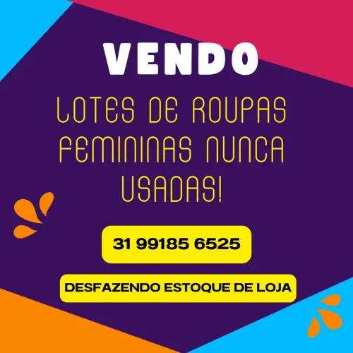 Vendo estoque de roupas femininas (loja fechada)