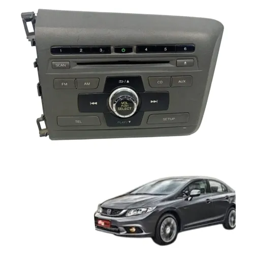 Comando Ar Rádio CD Civic G9 2012 2013 A 2016 39100TR0A12
