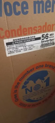 AR CONDICIONADO SPLIT GREE COMPACT 56000 BTUS INVERTER PISO TETO FRIO 220V