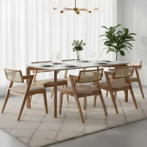 Mesa Roma com 6 cadeiras Zeus - Entrega Rápida