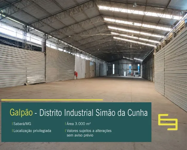 Galpão industrial para alugar em Sabará.
