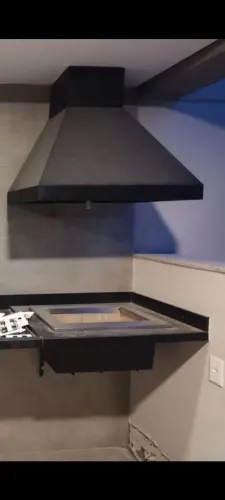 Pia Gourmet com Churrasqueira e Coifa - 2 Metros