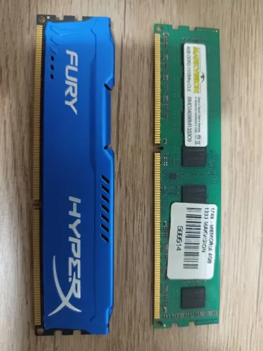 Memórias DDR3 4GB + 8GB HyperX Fury 1866MHz - Desktop Gamer