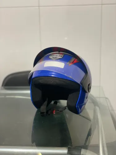 Capacete Mobilete Adulto Azul Tamanho 56
