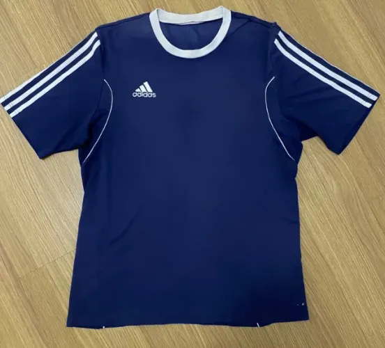 camisa adidas esportiva azul