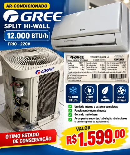 AR-CONDICIONADO GREE 12.000 BTUs - 220V