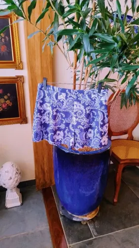 Shorts Saia Estampa Paisley Azul da Forever 21