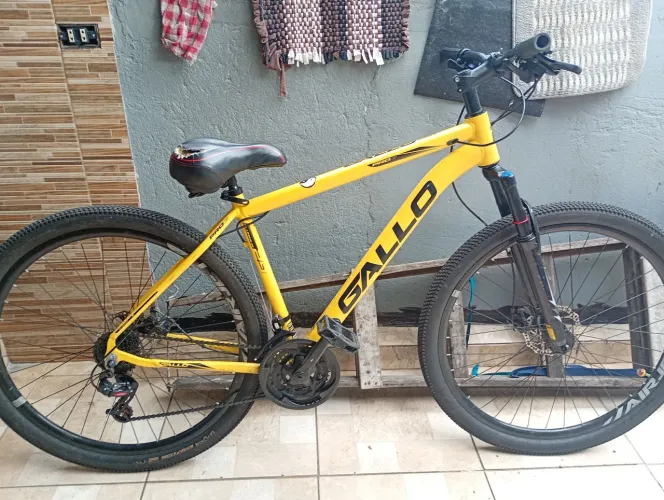 Bicleta aro 29 galo coroa Shimano, passador de machas Shimano so um detalhe no banco