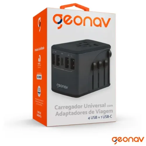 Carregador Universal GEONAV 5 Portas