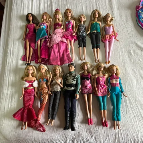 Lote 14 barbies + roupinhas