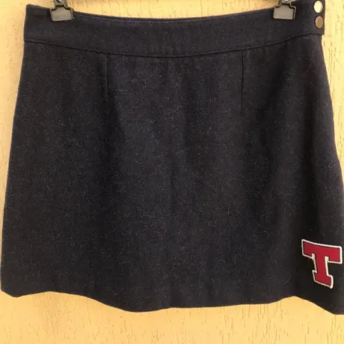 Saia Azul Marinho Em Lã Da Marca Tommy Jeans