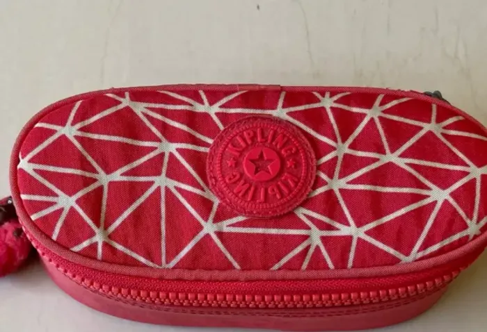 Estojo Kipling Back To School Duobox Rosa Original - Bom estado