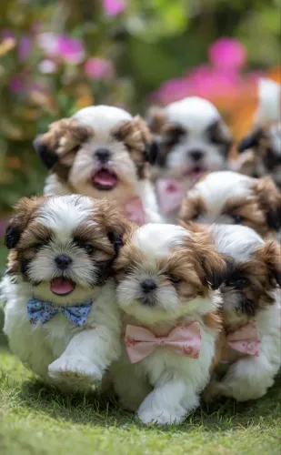 Filhotes de shih tzu aceito cartão