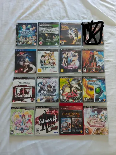 LOTE de 15 JOGOS RAROS PS3