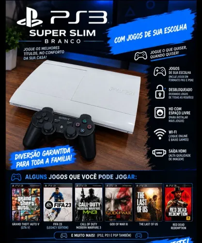 Ps3 superslim branco 