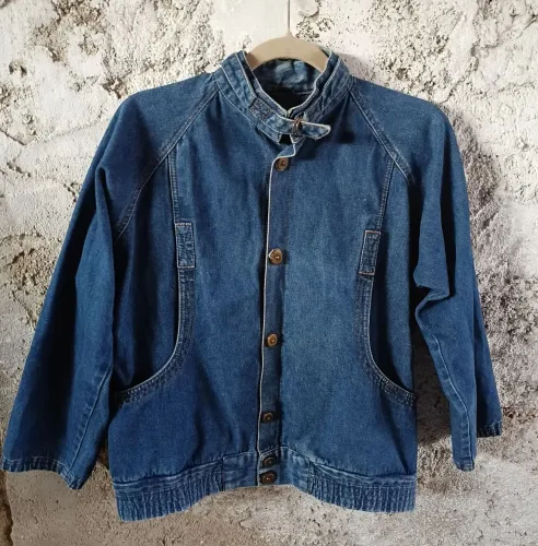 Jaqueta jeans Bomber Tam G (vintage) 