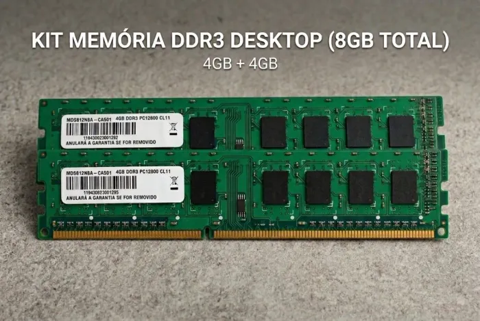 Memória 4gb x 2 ddr3 1600