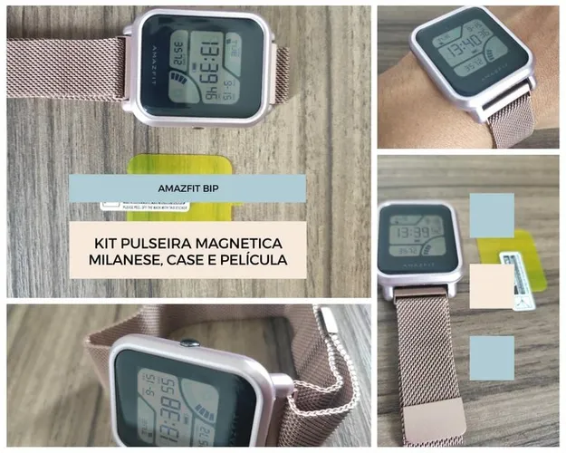 Kit Magnética Rosé para Amazfit Bip, Lite 