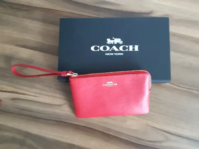 Bolsa de mão Wristlet Coach (original)