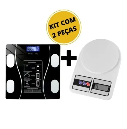 Balança Bioimpedância + balança de cozinha <br>