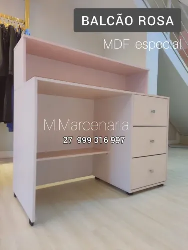 BALCÃO  ROSA  NOVO  DE  FÁBRICA