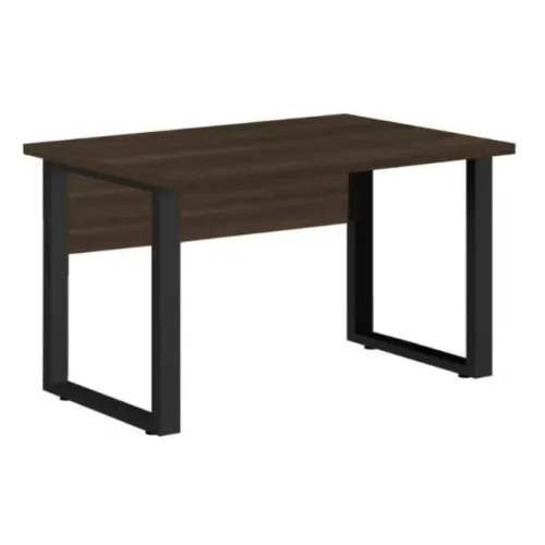 Mesa Escritório Pé Quadro 1,50×0,60m Sem Gavetas Marsala/Preto Durável Modelo 25472