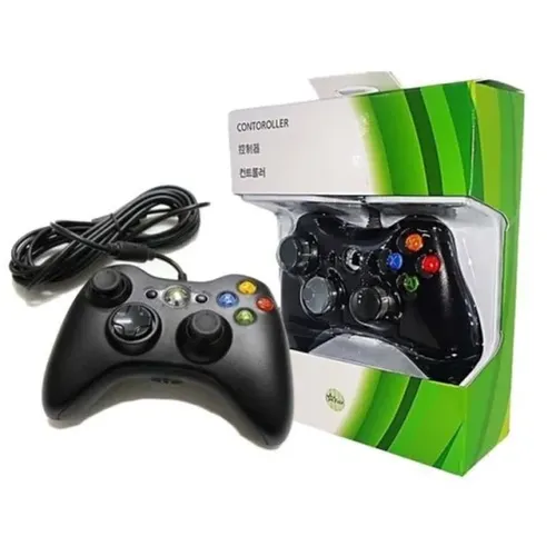Controle Video Game Xbox 360 Pc Com Fio Joystick Manete X360