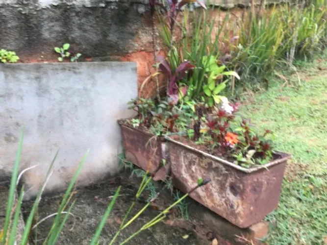 2 caixas de luz antigas em ferro{ Floreiras}