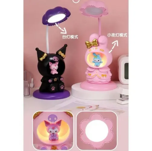 Lâmpada de Mesa Decorativa com Personagem Kuromi - Iluminação para Quarto