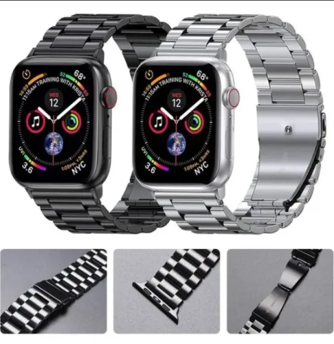 Pulseira Metálica pra AppleWatch, Iwo, 42 a 49mm