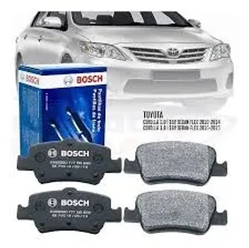 Pastilha Freio Traseiro Corolla 1.8 16v 09/18 Sistema Bosch Cod: 040272