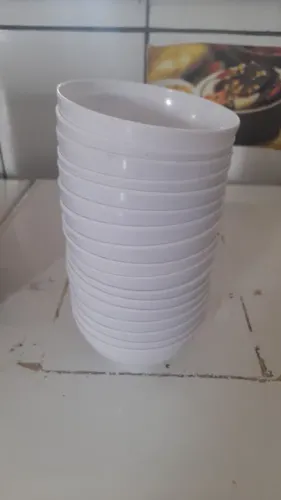 Conjunto de 12 Tigelas de Plástico para Comércio