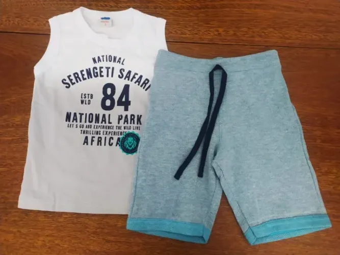 Regata Cinza Com Short Infantil