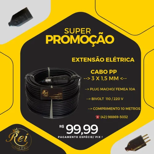Extensão Elétrica Cabo PP Reforçada 