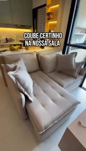 Sofá de canto confortável para sua sala