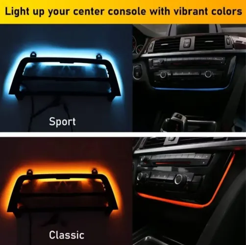 Console central BMW série 3 com led