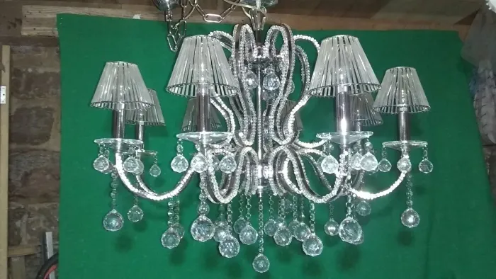 Lindíssimo lustre metal vidro e cristal