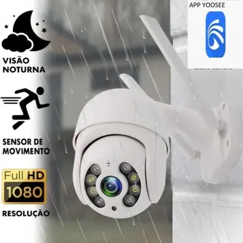 Câmera de Segurança Externa Full HD 1080p - Visão Noturna e Sensor de Movimento