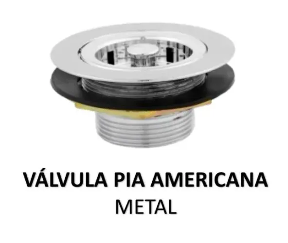 Válvula Pia Americana Metal