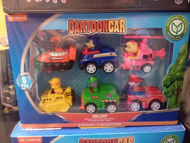 Patrulha canina carrinhos a ficção