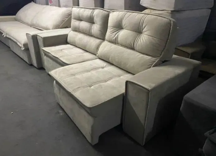 Sofá Retrátil e Reclinável 2.30m Claro NOVO ( Direto da Fábrica )